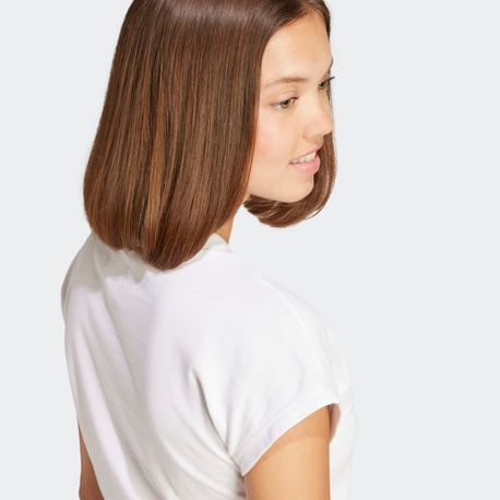 CAMISETA LOGO LINEAR FEMININA JC8239 WHITE/BLACK GG