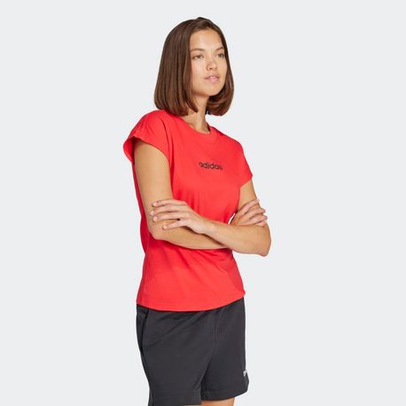 CAMISETA LOGO LINEAR FEMININA JG8661 PURRUB/BLACK GG