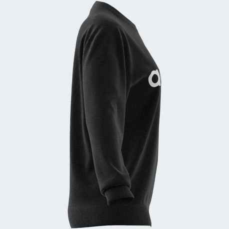 MOLETOM LOGO LINEAR SEM CAPUZ IC6878 BLACK/WHITE GG
