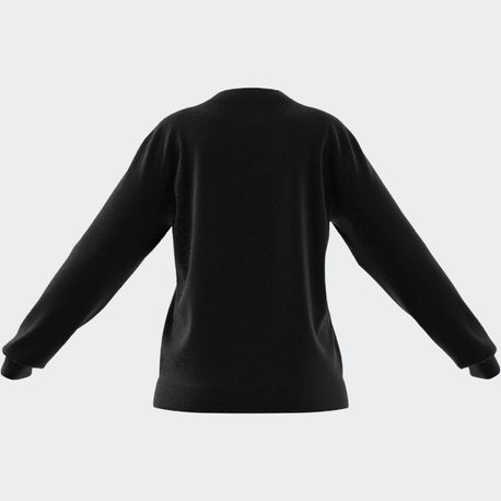 MOLETOM LOGO LINEAR SEM CAPUZ IC6878 BLACK/WHITE GG