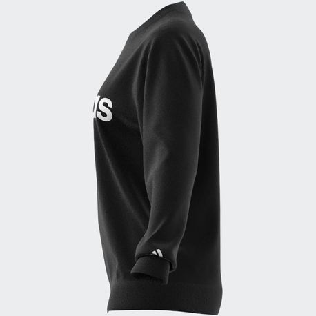 MOLETOM LOGO LINEAR SEM CAPUZ IC6878 BLACK/WHITE GG