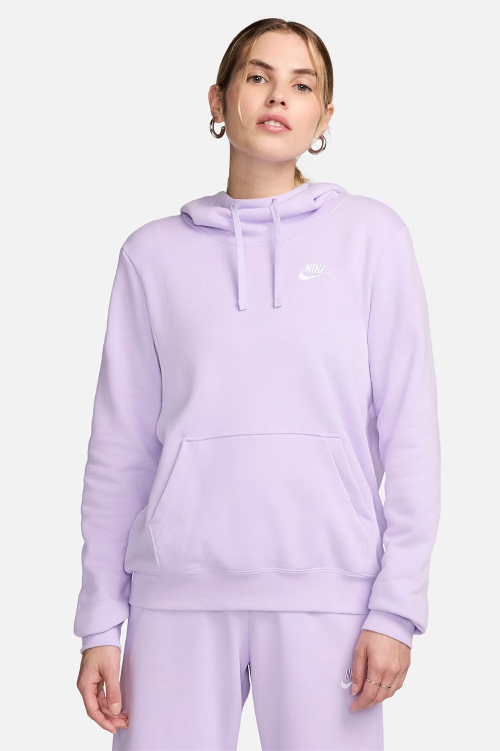 BLUSAO W NSW CLUB FLC FNL HOODIE STD DQ5415-511 511-VIOLET MIST/(WHT) GG
