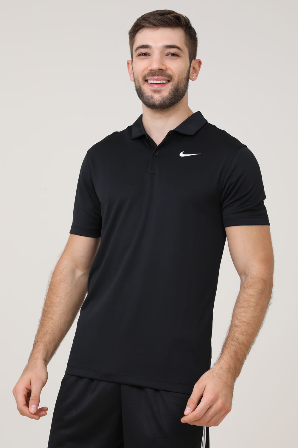 CAMISA POLO M NKCT DF POLO SOLID DH0857-010 010-BLACK (WHITE) P