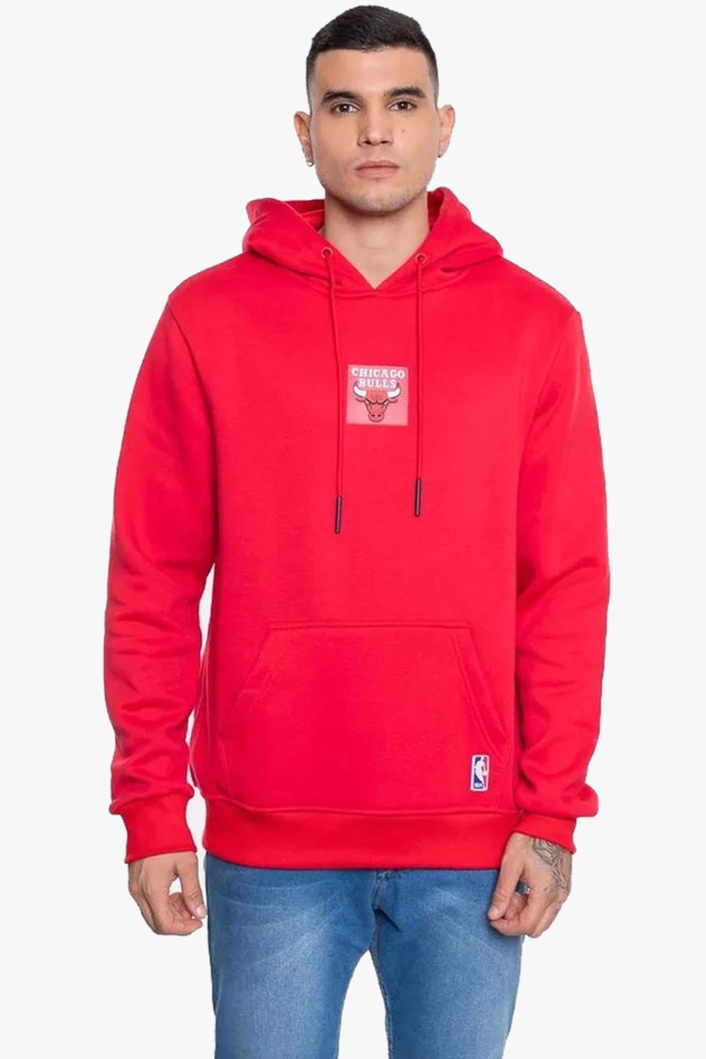 MOLETOM BULLS  MASC  FECHADO NB530 VERMELHO G