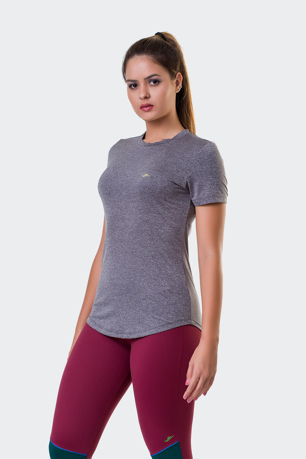 CAMISETA CATIONICA FEMININA 135430 MESCLA PRETO P
