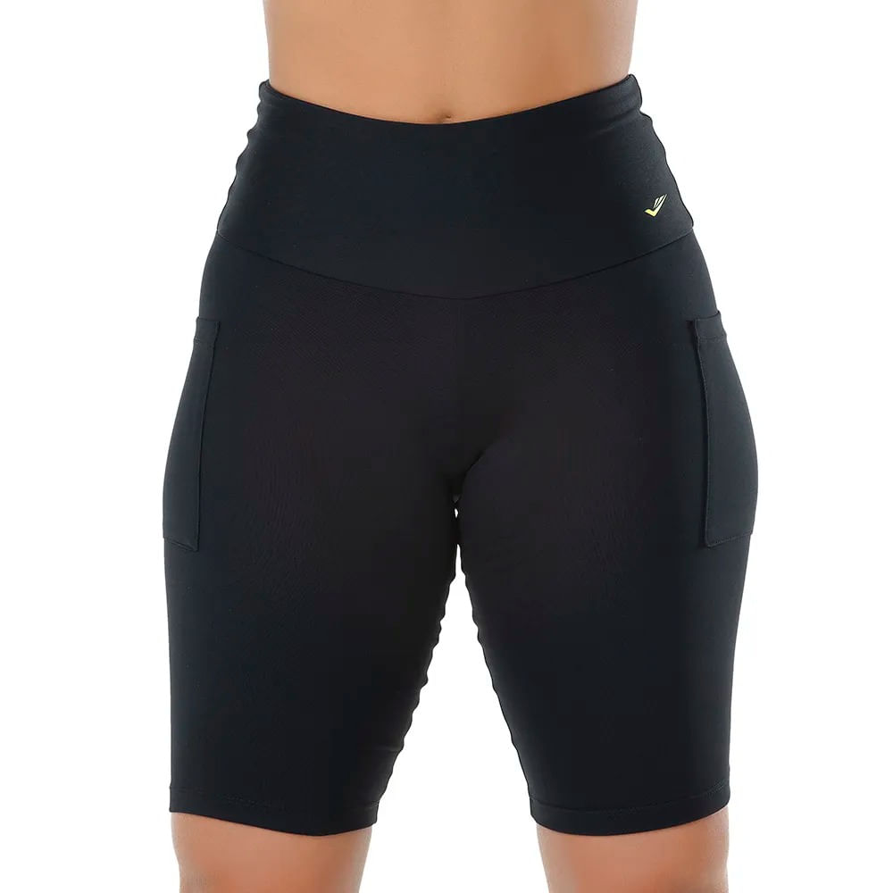 BERMUDA CICLISTA COM BOLSOS 129372 PRETO GG