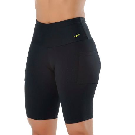 BERMUDA CICLISTA COM BOLSOS 129372 PRETO G