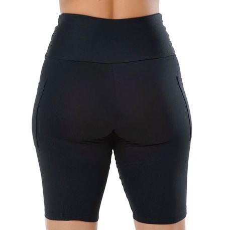 BERMUDA CICLISTA COM BOLSOS 129372 PRETO G
