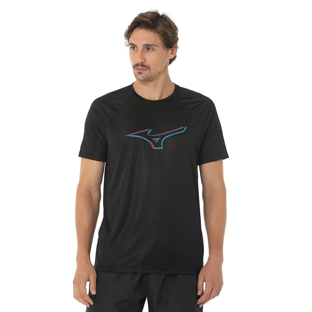 T SHIRT MIZ  RUN EASY 4 M MIMAR4350 PRETO/VERM RUMBA G