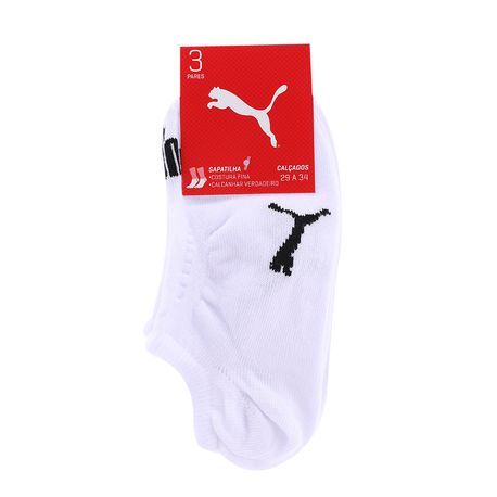 MEIA KIT C/3 INVISIVEL PUMA IN 2745-001 999-BRANCO 25/28