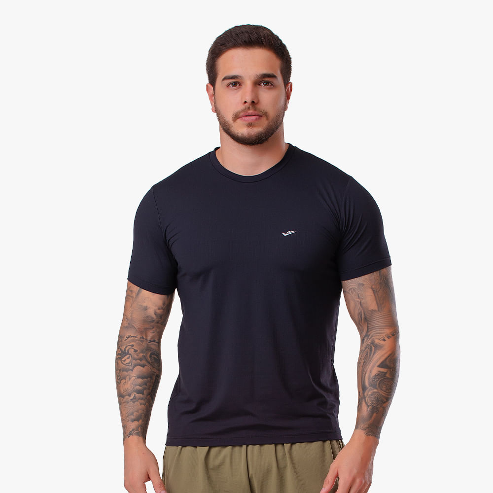 CAMISETA GOLA CARECA 135529 PRETO GG