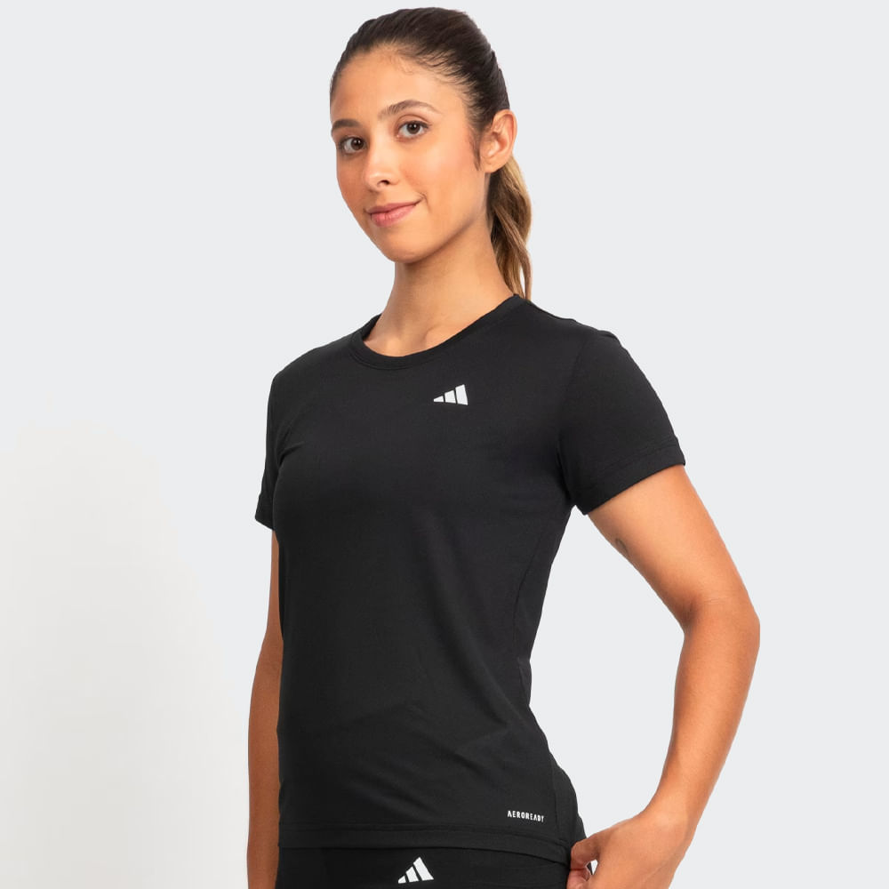 CAMISETA OWN THE RUN 3 LISTRAS JV6518 BLACK P