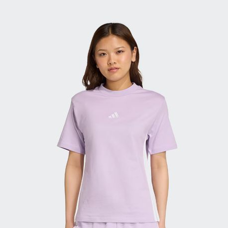 CAMISETA FEMININA 3 STRIPES JX7619 POWPLU/WHITE GG